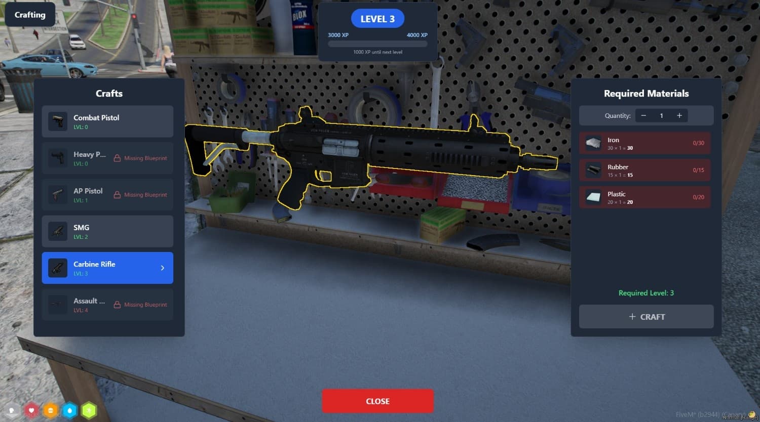 Interactive 3D Crafting Table