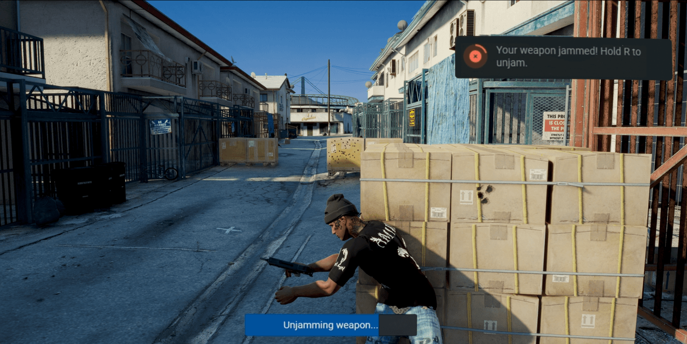 Weapon Jammed! Hold R to Fix Your Gun